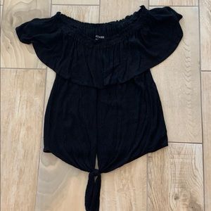 Express Off the Shoulder Black Top